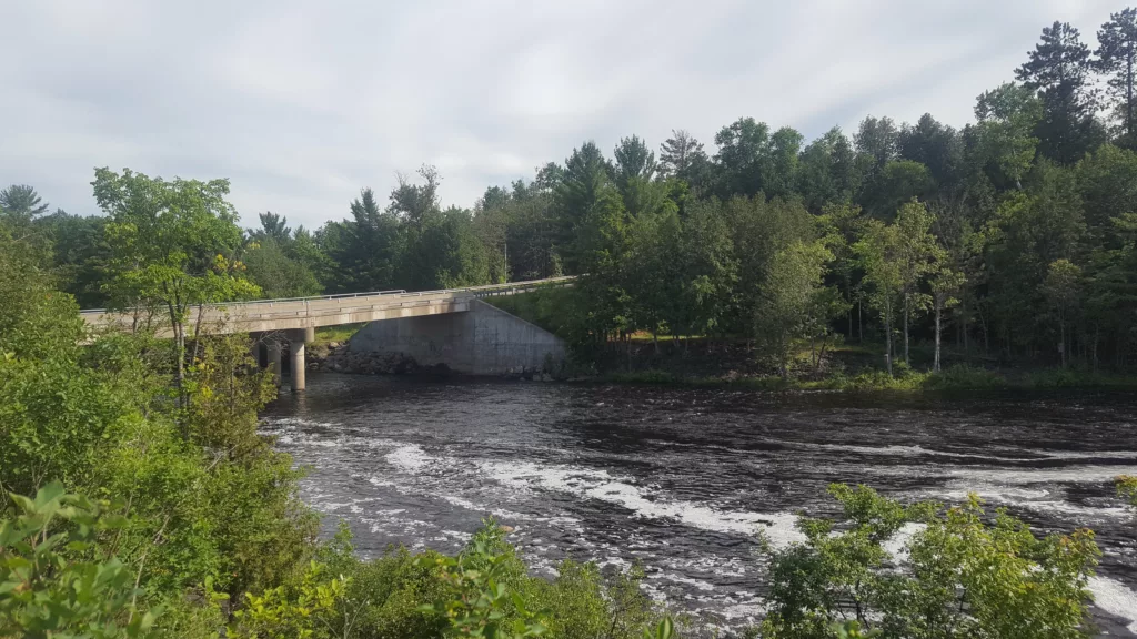 A view of the Paint River upriver from Crystal Falls
