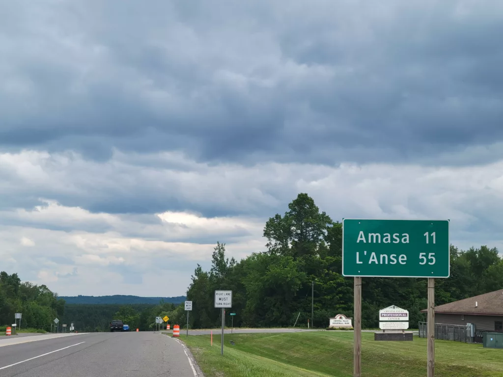 Heading out 141 North heading to Amasa just outside of Crystal Falls Michigan.
