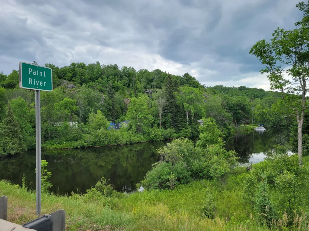 North East Shore off Hwy 141 North of Crystal Falls the Paint River.