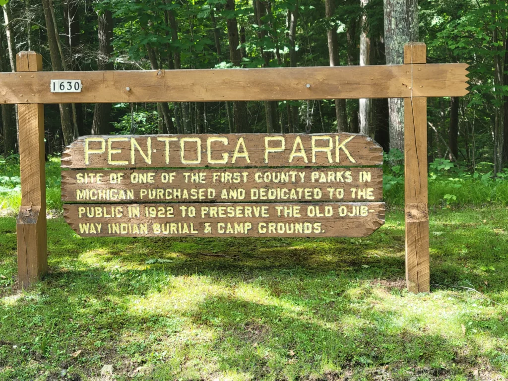 The park was the home of the Ojibway Indians and Burial Grounds. One of the first county parks in Michigan. See the grave ruins are near the camping area and worth the trip.