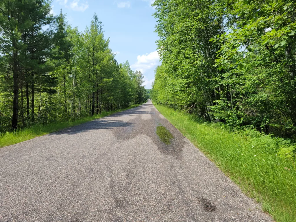 Backroads after a rain in Iron County Michigan