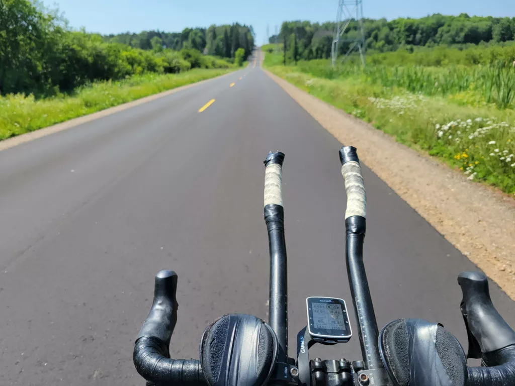 Hill coming on Kofmehl Road leading into Stambaugh - Iron River Michigan.