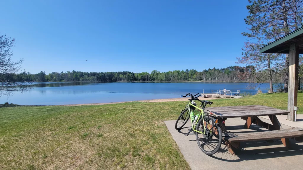 Gibson Lake Park & Campgrounds cycling stop in U.P. Michigan