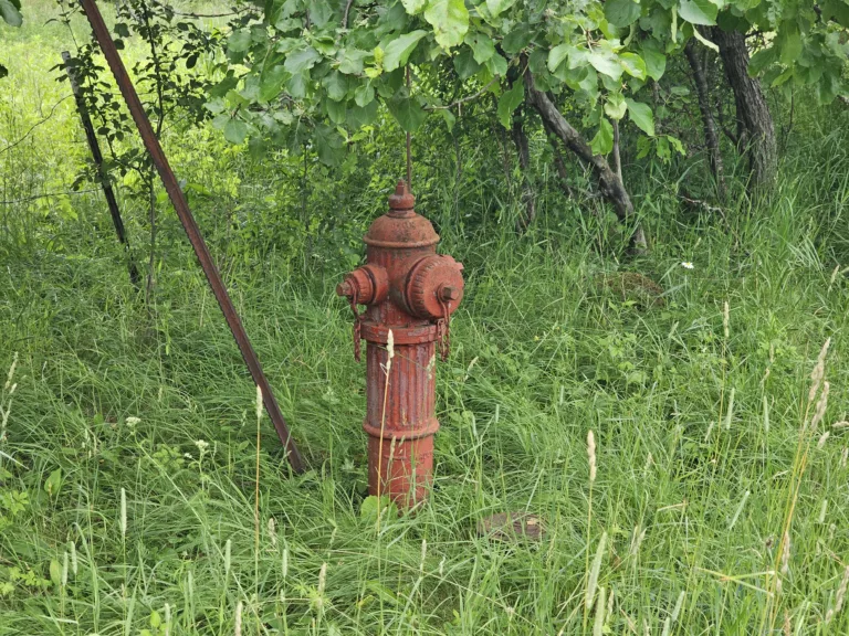 A Vintage Fire hydrant and water main in the U.P. Michigan