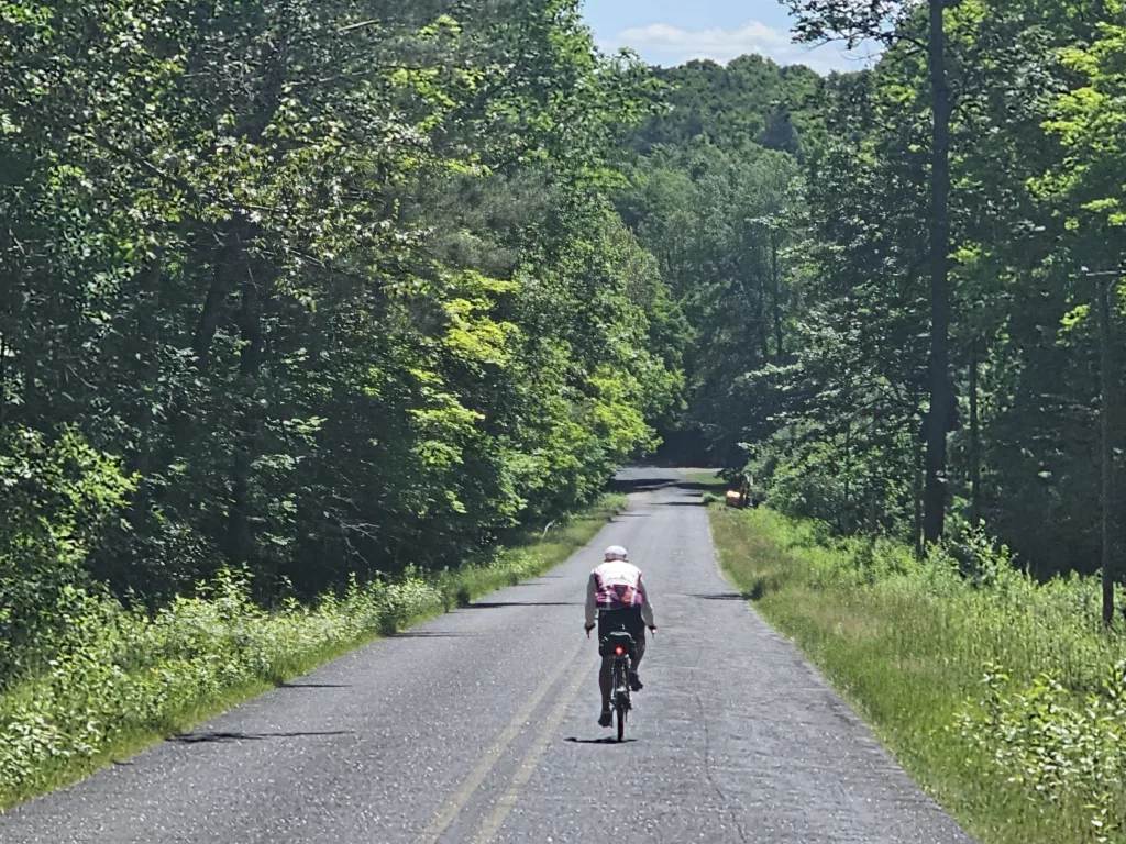 Cycling Wagner Lake Road in early July