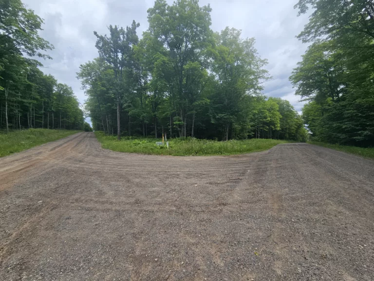Traveling in the U.P. gravel crossroads.
