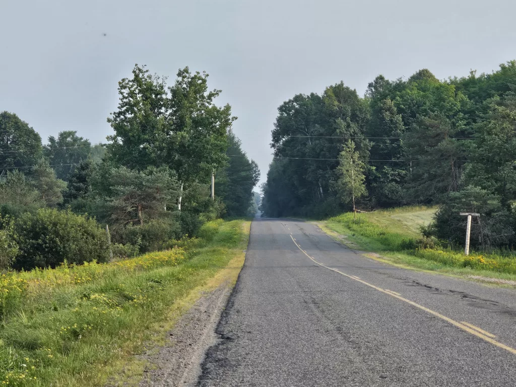 The old Battes-Gaastra road one of old highways like Tobin-Alpha, and Battes-Amasa, GIbbs City Road, all great low traffic cycling.
